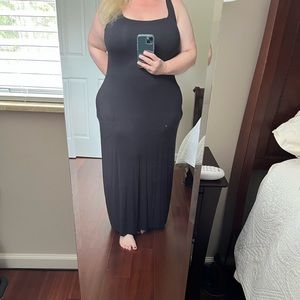 Soma black maxi dress L sexy